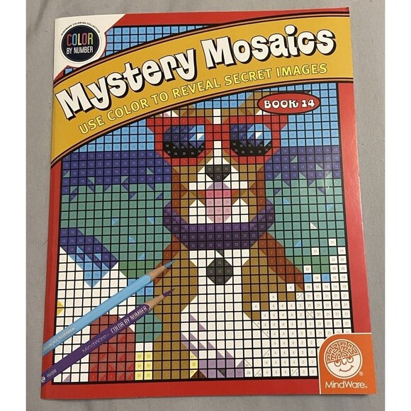 Adult Coloring Mystery Mosaic # 14 Color By Number Hidden Images 2018 Made USA - Picture 1 of 6